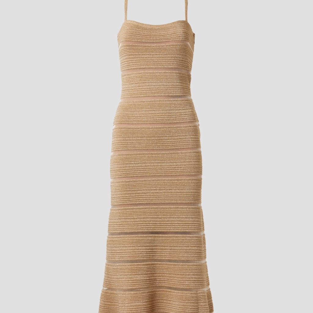 Herv Lger Metallic Bandage Gown S